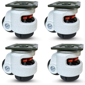 2" x 0.88" Nylon Swivel Retractable Leveling Caster – 2,400 lb