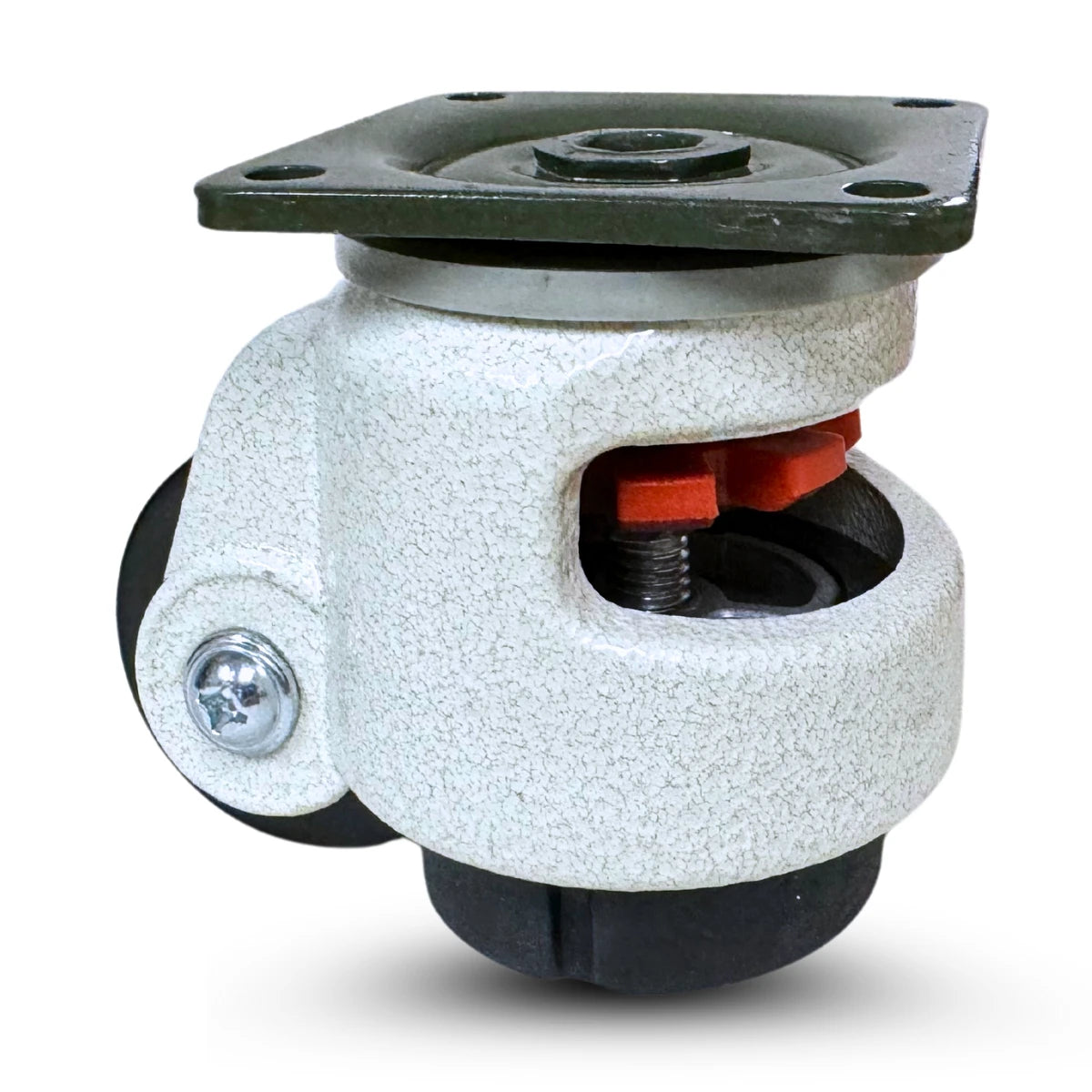 Retractable Leveling Casters 1.75 Inch Wheel - 4 Pack | 880 lbs Total Capacity Light Duty Machine Feet CasterHQ