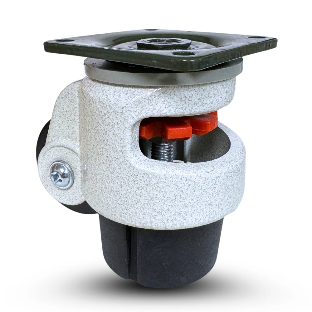 TP-60F - 2" Wheel - Retractable Leveling Machine Casters - 4 Pack - 2,400 lbs Per Set CasterHQ