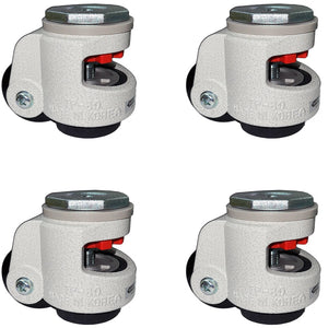 2.5" x 1-3/16" Nylon Swivel Retractable Leveling Caster – 4,400 lb