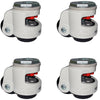 TP-80S - 2.5" Wheel - Retractable Leveling Machine Stem Casters - 4 Pack - 4,400 lbs Per Set CasterHQ