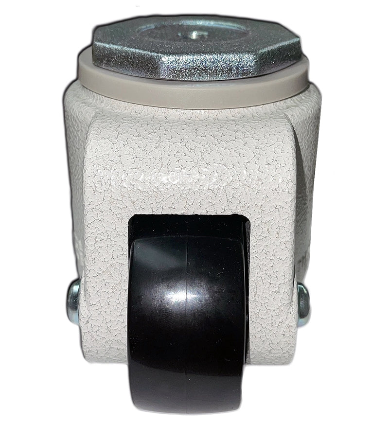 TP-80S - 2.5" Wheel - Retractable Leveling Machine Stem Casters - 4 Pack - 4,400 lbs Per Set CasterHQ