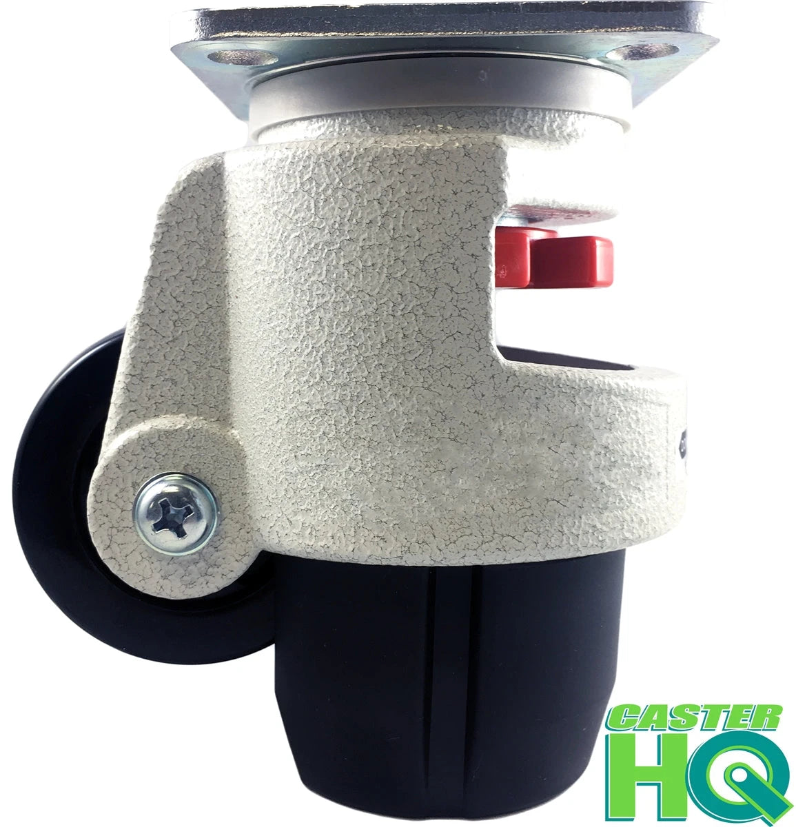 Retractable Leveling Casters 2.5 Inch Wheel - 4 Pack | 4400 lbs Capacity Heavy Duty Machine Feet CasterHQ