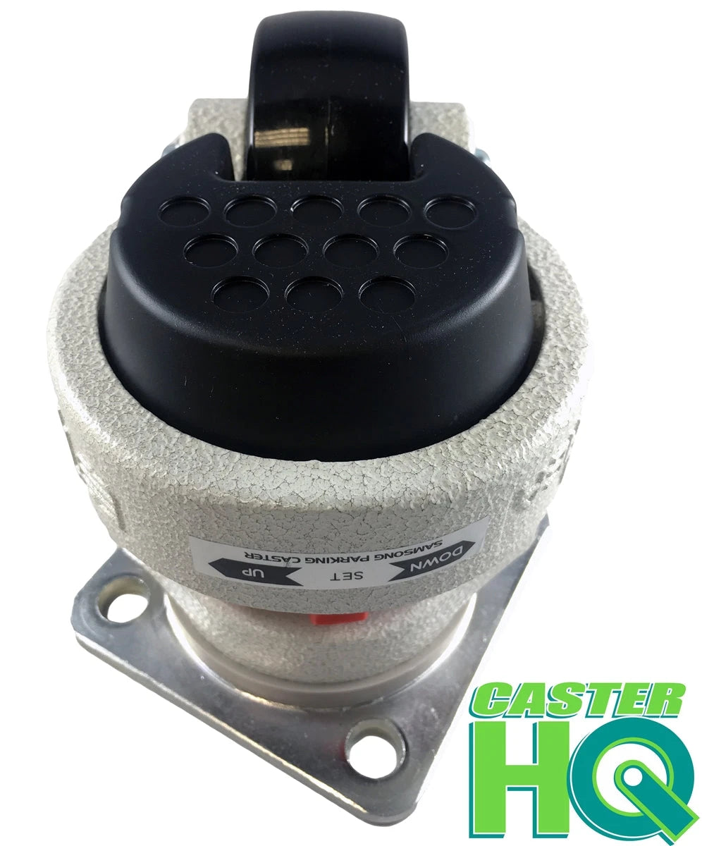 Retractable Leveling Casters 2.5 Inch Wheel - 4 Pack | 4400 lbs Capacity Heavy Duty Machine Feet CasterHQ