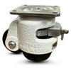 QuickAdjust Ratchet-Leveling Casters - 2" Nylon Wheels, Retractable, Set of 4 (2,400 lbs Capacity) CasterHQ
