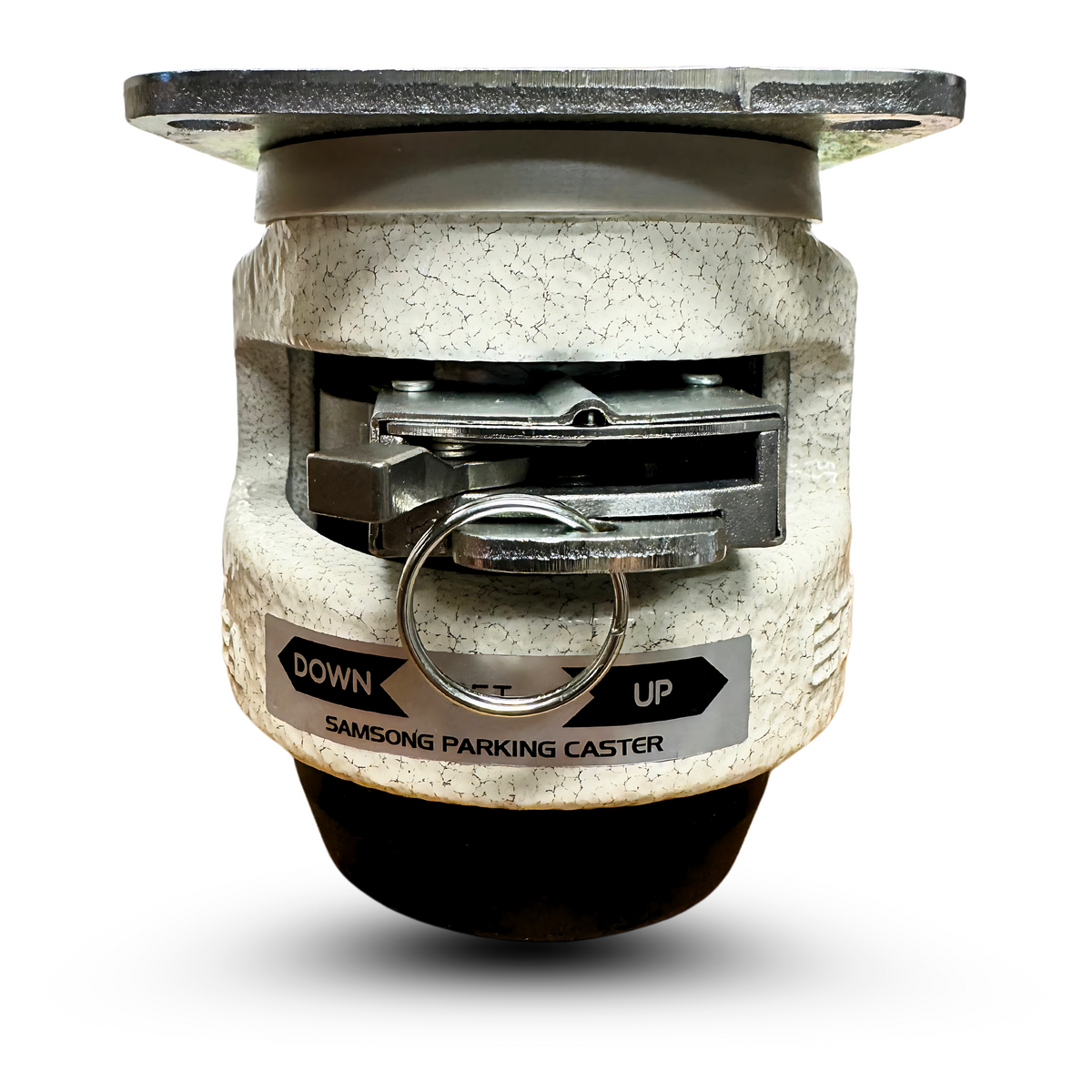 QuickAdjust Ratchet-Leveling Casters - 2" Nylon Wheels, Retractable, Set of 4 (2,400 lbs Capacity) - CasterHQ