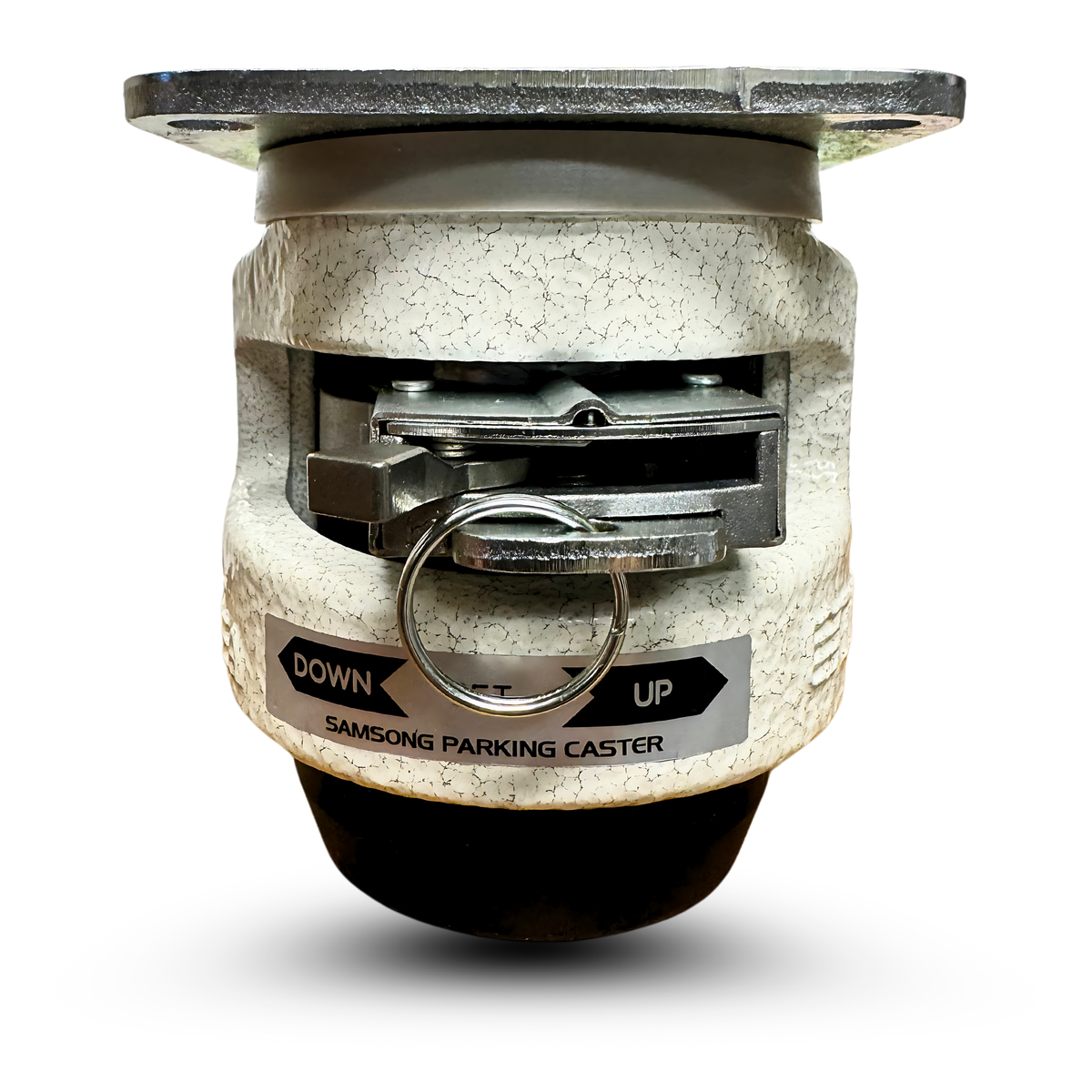 QuickAdjust Ratchet-Leveling Casters - 2" Nylon Wheels, Retractable, Set of 4 (2,400 lbs Capacity) - CasterHQ