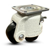 QuickAdjust Ratchet-Leveling Casters - 2" Nylon Wheels, Retractable, Set of 4 (2,400 lbs Capacity) CasterHQ