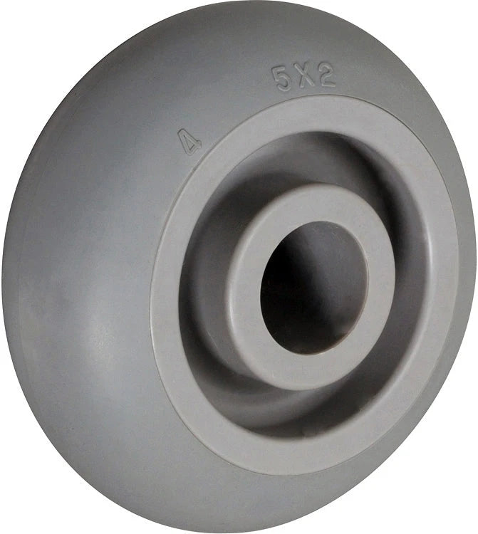 5" X 2" CROWNED GRAY THERMO RUBBER (NON MARKING) WHEEL - 400 LBS CAPACITY CasterHQ