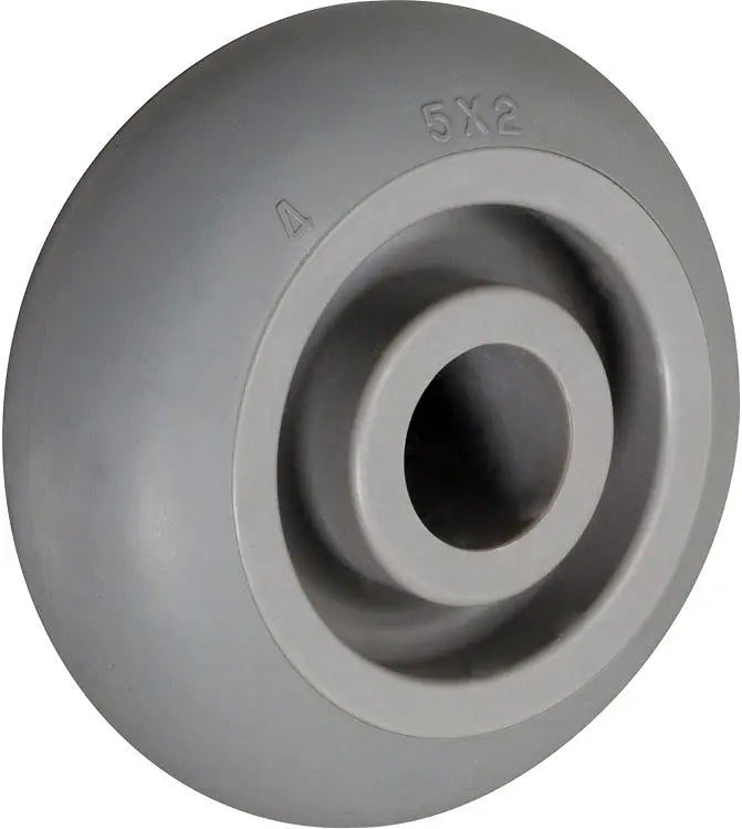 5" X 2" CROWNED GRAY THERMO RUBBER (NON MARKING) WHEEL - 400 LBS CAPACITY -  | CasterHQ