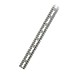 Galvanized E-Track Vertical Rail, 10 Ft Long with 2" Slots, 12 lbs