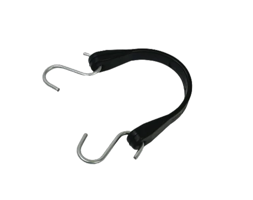 10inch Tarp Strap with 16" Max Stretch and 2" S-Hooks - Made in USA CasterHQ