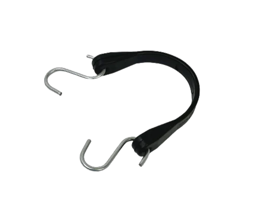 10inch Tarp Strap with 16" Max Stretch and 2" S-Hooks - Made in USA CasterHQ