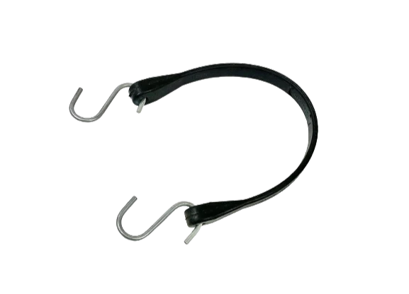 TS15 Rubber Tarp Straps 15" - Durable, Made in USA with Max Stretch 22" and 2" S-Hooks CasterHQ