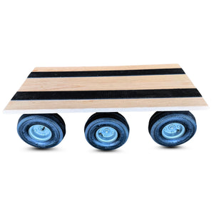 USA-Made Solid Oak 6-Wheel All-Terrain Dolly - 1400 lbs Capacity | Heavy Duty Industrial Moving Cart CasterHQ