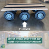 USA-Made Solid Oak 6-Wheel All-Terrain Dolly - 1400 lbs Capacity | Heavy Duty Industrial Moving Cart CasterHQ