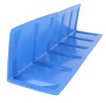 36" Vee Board Corner Protector (Blue) - Durable Polyethylene Cargo Edge Guard for 2-4" Webbing CasterHQ