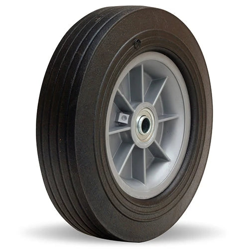 Hamilton Ace-Tuf Rubber Wheel 10x2.75 - 5/8" Ball Bearing | Lightweight & Corrosion-Resistant | 550 lbs. Load Capacity Hamilton