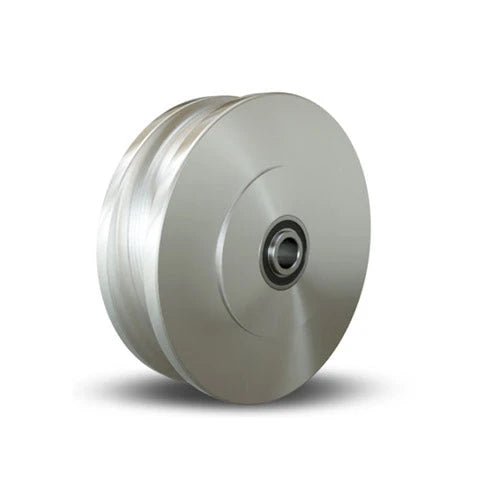 Hamilton U-Grooved Wheel 10" x 3" - Stainless Steel with 1" Precision Ball Bearing for 1 1/4" Track - W-1030-125-SSUB-1 Hamilton