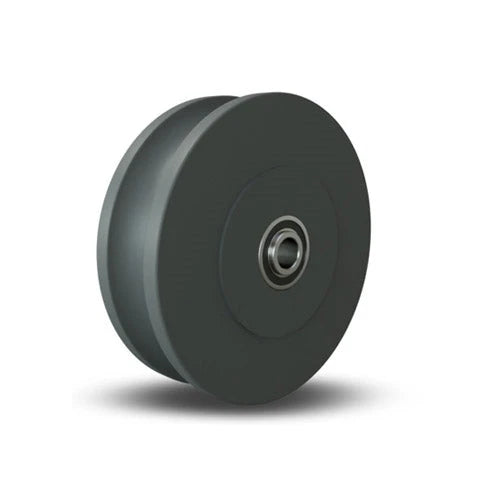Hamilton U-Grooved Nylast Wheel 10" x 3" - Precision 1" Ball Bearing for 1 5/16" Track - Durable Industrial Wheel Hamilton