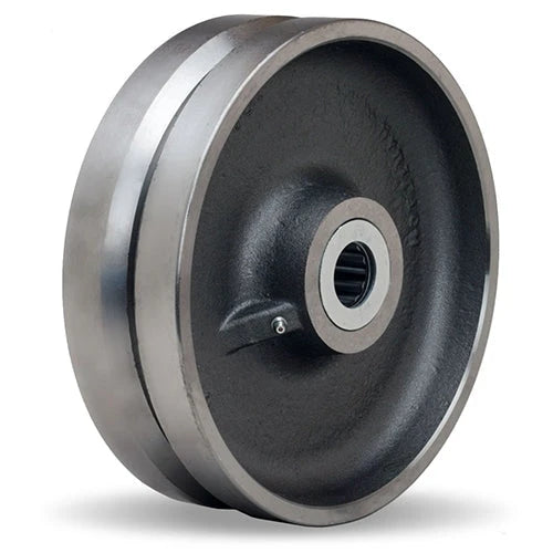 Hamilton V-Grooved Metal Wheel - High Heat Resistance Caster Wheel - 10" Diameter x 3" Wide - Ideal for Aerospace, Manufacturing, and Warehousing - 750F Rated Hamilton