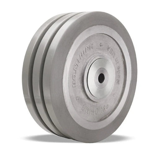 Hamilton W-1030-SWF95 UltraGlide Caster - Triple-Wheel, 10" Dia x 3" Wide, Polyurethane on Aluminum Core, 1 1/4" Precision Bearings for Industrial Use Hamilton