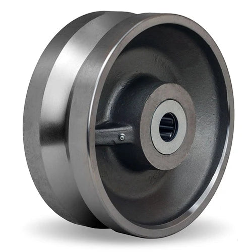 Hamilton V-Grooved Metal Wheel - W-1040-HFVB-1-1/4 - High Heat Resistance Caster Wheel - 10" Diameter x 4" Wide - 750F Rated Hamilton