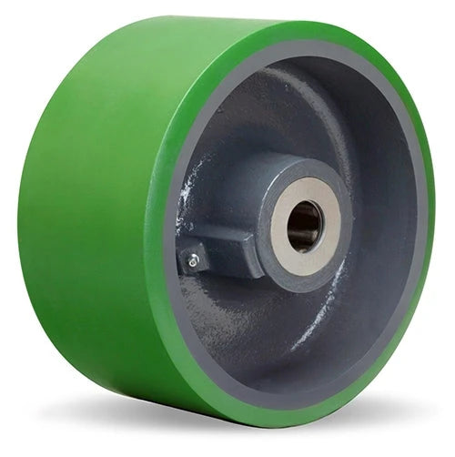 Hamilton W-1050-D-1-1/2 Duralast Wheel - 10" Diameter Polyurethane on Cast Iron, 5" Wide with 1 1/4" Roller Bearing for Industrial Use Hamilton