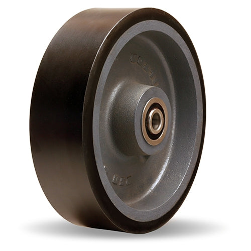 Hamilton Duralast XC70 10-inch Polyurethane on Cast Iron Wheel for Industrial Use - Durable, Precision Tapered Roller Bearing Design