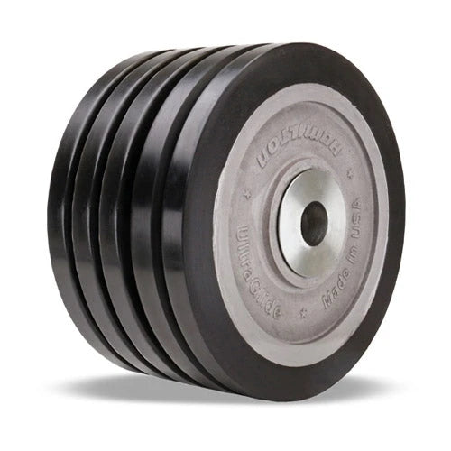 Hamilton UltraGlide 10-inch Polyurethane Wheel - 6950 lbs Load Capacity, 70D Flat Tread, Aluminum Core, 5x5 5/8-inch Hub, 1 1/4-inch Ball Bearing Hamilton