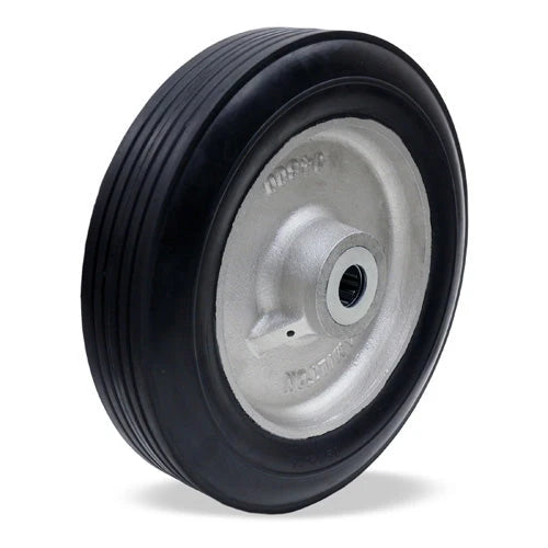 Hamilton 12" Super-Flex Rubber (60A) on Aluminum Wheel - 800 lbs Capacity, 2.75" Width, 3.25" Hub Length, 1-1/4" Straight Roller Bearing Hamilton