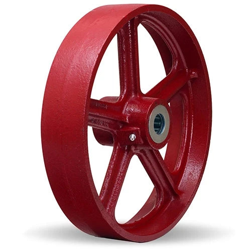 The Hamilton Metal Wheel 12" Diameter x 2 1/2" Wide x 3 1/4" Hub Length with 1-1/4" Straight Roller Bearing has a load capacity of 1200 lbs. Hamilton