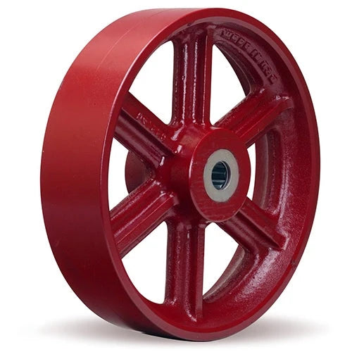 12" x 3" Heavy-Duty Industrial Metal Wheel with 1" Straight Roller Bearing Hamilton