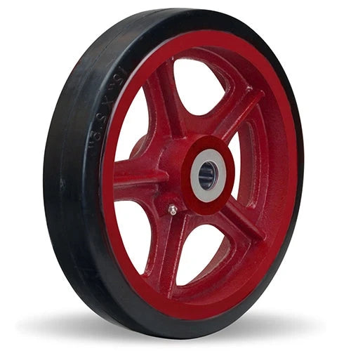 Hamilton W-1230-R-1 Mold-on Rubber on Cast Iron Wheel - 12” Diameter, 3" Wide, High Performance for Industrial Applications Hamilton
