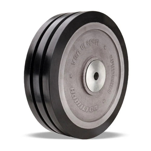 Hamilton Triple-Wheel UltraGlide Caster W-1230-SWF70D-1-1/4 - 12" Polyurethane Flat Tread on Aluminum Core, 1-1/4" Sealed Bearing - Industrial Strength Hamilton