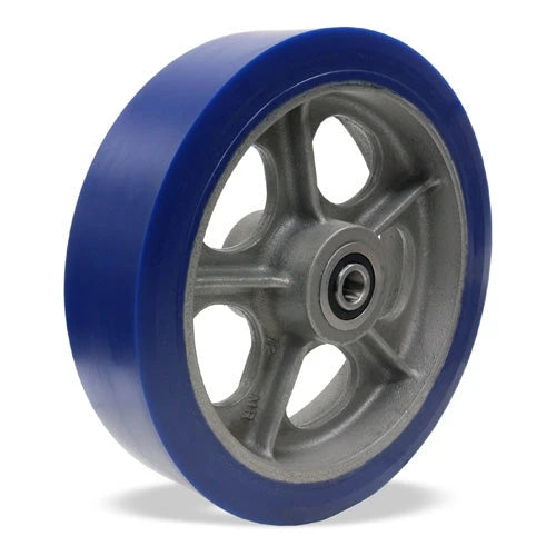 Hamilton Ergo-Glide XT Wheel - 12" Dia, 3" Wide, Polyurethane on Cast Iron, 3800 lbs Capacity, 3/4" Precision Bearings Hamilton