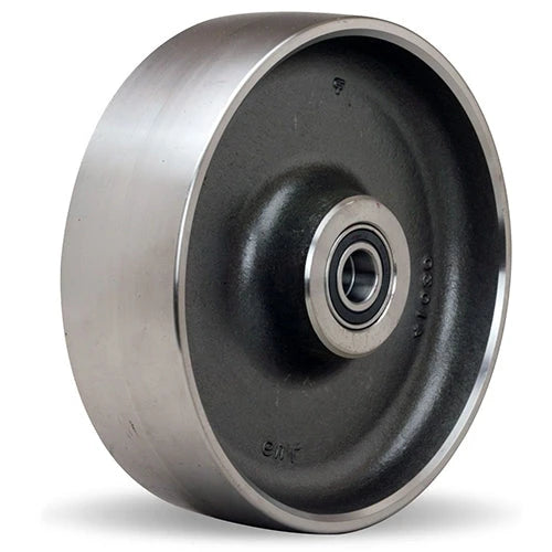 Hamilton 12" x 4" Forged Steel Wheel - 7000 lbs Load Capacity at 550° F, 5500 lbs at 750° F - High Heat Precision Ball Bearing, 4 1/2" Hub, 1 1/4" Bearing - W-1240-HFSB-1-1/4 Hamilton