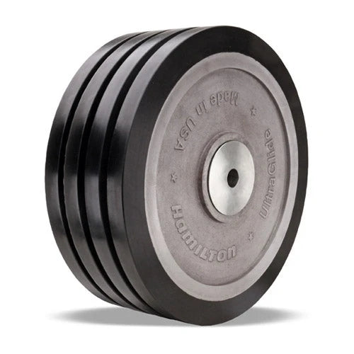 Hamilton W-1240-SWF70D-1-1/4 Quad-Wheel Caster - 12" UltraGlide Polyurethane, Aluminum Core, Heavy-Duty for Industrial Use Hamilton