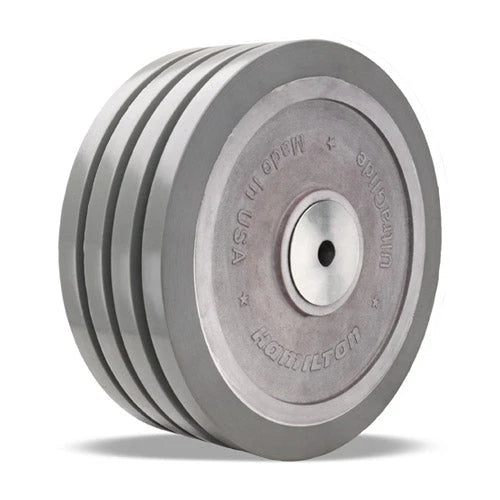 Hamilton 12" x 4" Quad-Wheel UltraGlide - 5650 lbs Capacity, Polyurethane Flat Tread, Aluminum Core, 4 5/8" Hub, 1" Precision Ball Bearing Hamilton