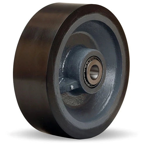 Hamilton Superlast XC 12" Diameter 4" Wide Wheel, 7800 lbs Load Capacity, 70D Polyurethane on Forged Steel, 4 1/4" Hub Length, 2 7/16" Plain Bore Hamilton