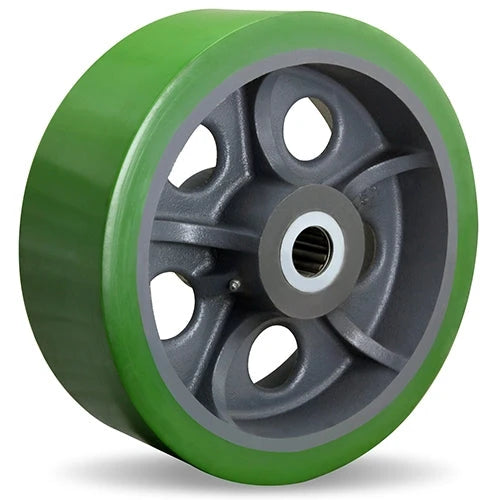 Hamilton W-1450-D-1-1/4 Heavy-Duty Wheel - 14" Duralast Polyurethane on Cast Iron, 5" Wide - Industrial Strength with Roller Bearing Hamilton