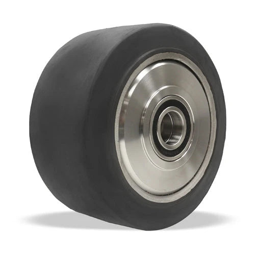 Hamilton TerraTech Press-on Black Rubber Wheel W-1670-PORB-1-1/2 - 16” Diameter, 7" Wide, 8" Hub Length with 1-1/2" Sealed Precision Ball Bearing - High Performance Industrial Wheel Hamilton