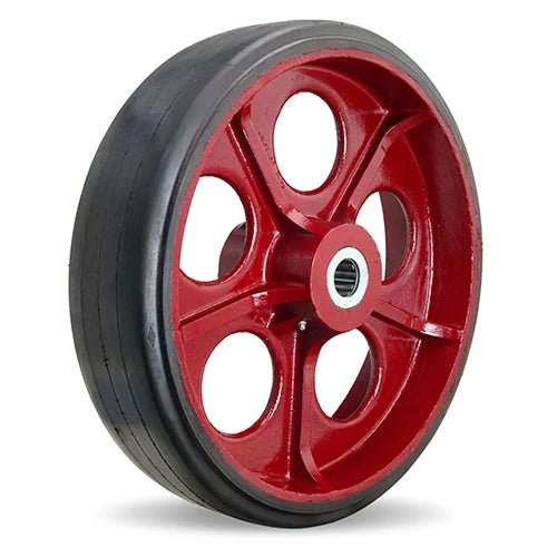 Hamilton Mold-on Rubber (70A) Cast Iron Wheel 18" x 5" - W-1850-RT-1-1/2 with Precision Tapered Roller Bearing Hamilton