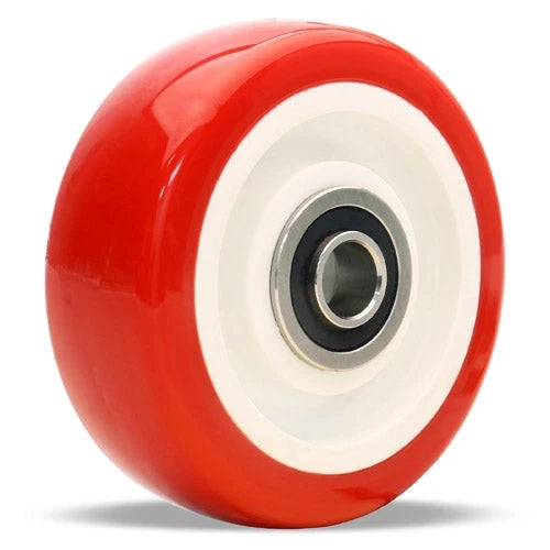 Hamilton Poly-Tech 3.5-Inch Diameter Wheel, 1.25-Inch Width - 250 lbs Load Capacity, 95A Polyurethane on Polypropylene, 1.5-Inch Hub with 1/2-Inch Stainless Steel Ball Bearing Hamilton