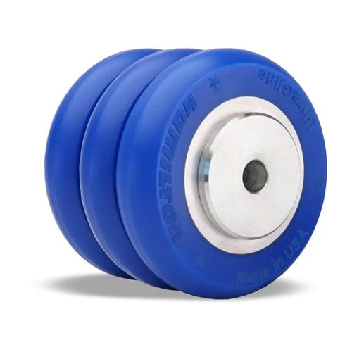 Hamilton W-3530-SWC85-3/4 Triple-Wheel UltraGlide Caster - 3 1/2" Polyurethane Wheel on Aluminum Core for Superior Mobility and Durability Hamilton