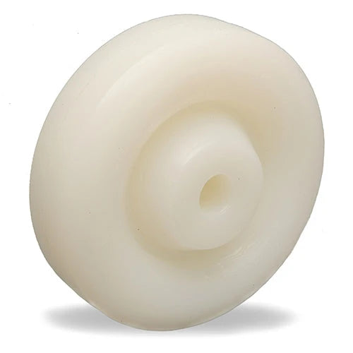 Hamilton White Nylon Wheel W-412-WN-1/2 - 4" Diameter x 1 1/4" Wide - Industrial Grade - Buy Now Hamilton