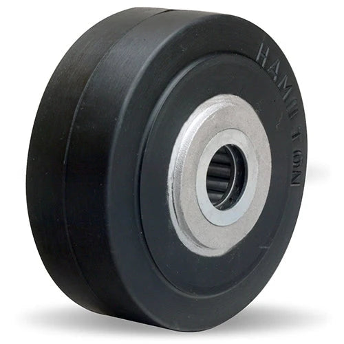 Hamilton 4" Moldon Neoprene Rubber Caster Wheel with 5/8" Bearing - 200 lbs. Capacity Hamilton