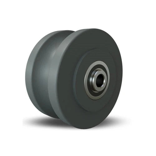 Hamilton U-Grooved Nylast Wheel 4-inch - W-420-075-NYUB-1/2 | 2-inch Wide with Precision Ball Bearing for 3/4-inch Track - Durable Industrial & Aerospace Use Hamilton