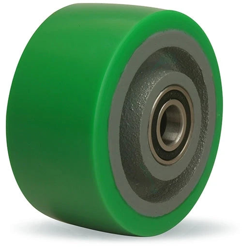 Hamilton Duralast Polyurethane (95A) on Cast Iron Wheel 4" Diameter x 2" Wide x 2 1/2" Hub Length with 1/2" Sealed Precision Ball Bearing: High-Performance, Durable, and Versatile for Heavy-Duty Applications Hamilton