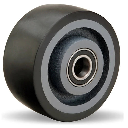 Hamilton Duralast XC70 Polyurethane (70D) on Cast Iron Wheel 4" x 2" - W-420-DB70-1/2 | Heavy-Duty & Precision Ball Bearing Design for Industrial Use Hamilton